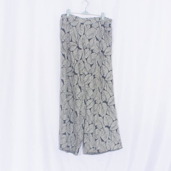 ANTHROPOLOGIE ELEVENSES Native Palm Wide Leg Pants Size M - Picture 4 of 8